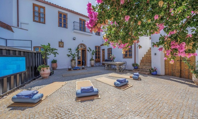 Higuera de la Sierra House | Stunning 6 Bedroom Neo-Classical Mansion with Heated Plunge Pool in courtyard