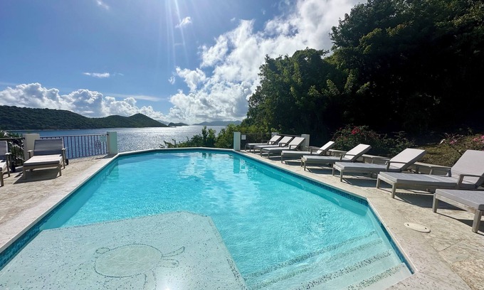 Frydendal Villa | Stunning Estate on almost 2 acres with down island views of St John and the BVI