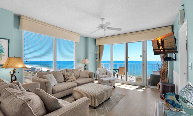 Fort Walton Beach - Destin Condo | ðStunning Gulf Views-Private Beach Across the St-Corner Balcony-Leeward Key 806