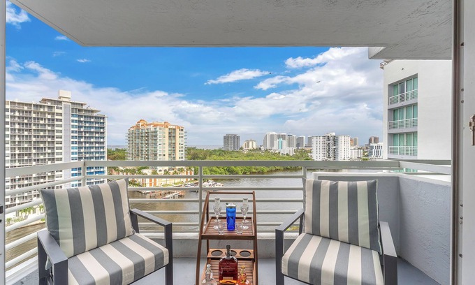 Birch Park Finger Streets Condo | STUNNING INTRACOSTAL and OCEAN VIEWS from private balcony. A short walk to beach