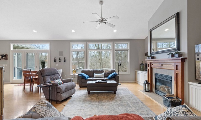 Brooklyn House | Stunning lake access home just steps from renowned Clarklake with two dock slips