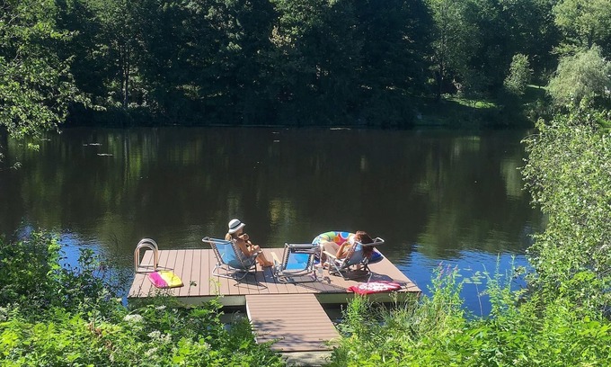 Carmel House | Stunning Lakefront Home w/Private Dock for Swimming (and Kayaks For Use).