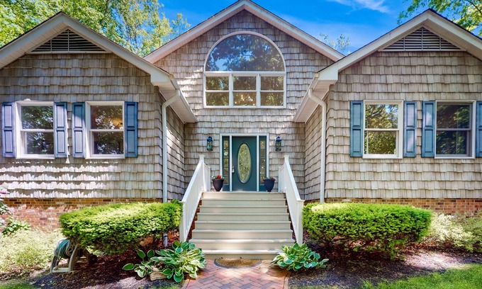 Bumpass House | Stunning lakefront retreat w/firepit, game room, & water views