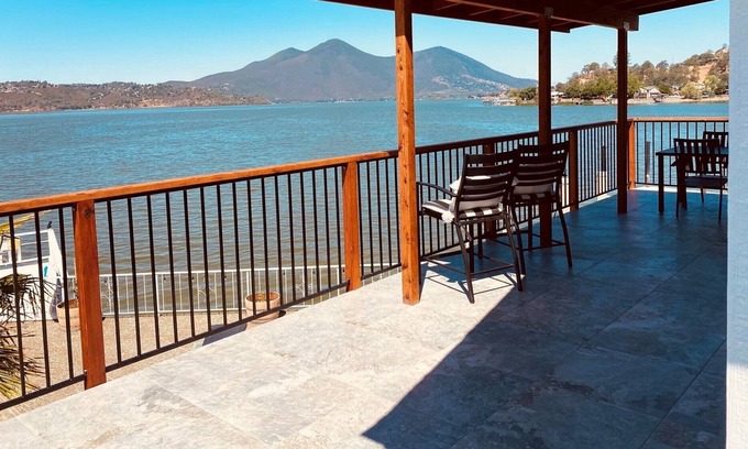 Clearlake Park House | Stunning Mt. Konocti View Lakefront Home with Dock & Large Balcony
