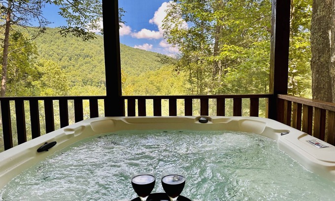Sevierville Cabin | Stunning Mtn View Retreat w/Kids' Treehouse, Hot Tub, Video Wall & Pool Table.