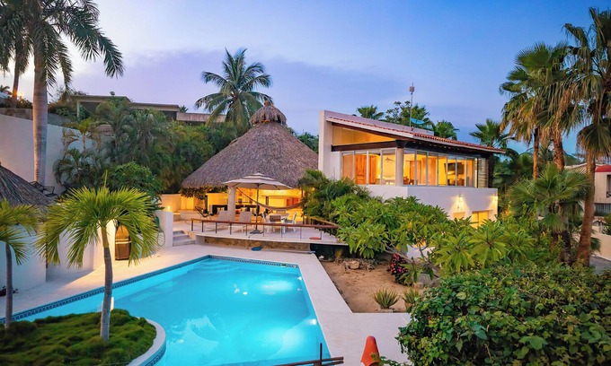 Santa Maria Huatulco Villa | Stunning Open-Air Villa w/Private Pool and Partial Ocean Views