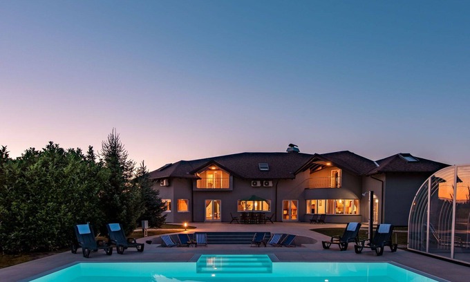 Ivanic-Grad Villa | Stunning private villa with WIFI, private pool, A/C, hot tub, TV, terrace, panoramic view, parking