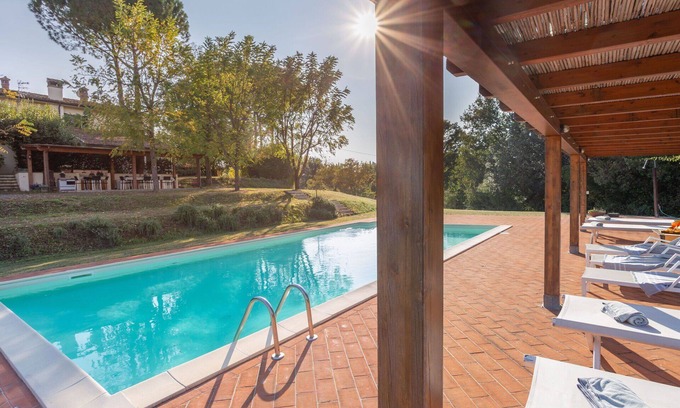 Montecalvoli Villa | Stunning private villa for 8 guests with private pool, WIFI, TV, patio, panoramic view and parking