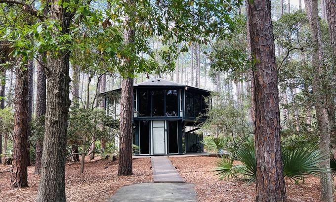 Sea Pines House | Stunning Sea Pines Treetop Oasis Deck & Grill with short walk to Harbourtown