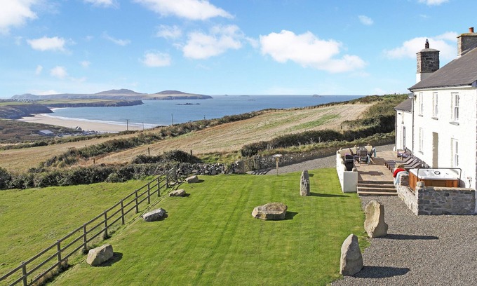 St Brides Other | Stunning sea views, idyllic characterful farmhouse with log burner and jacuzzi
