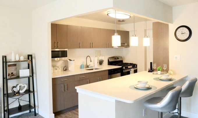 Downtown Condo | Stunning Spacious 2bd Apt w/ King Bed - Downtown/5 Min To DC/Free Garage Parking