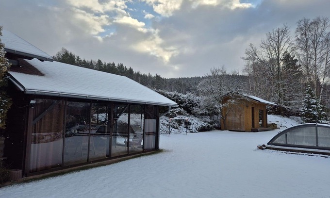 Nebahovy House | Stunning villa for 8 people with WIFI, hot tub, TV, terrace and panoramic view