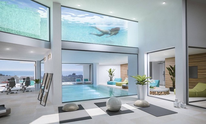 Benalmadena Apartment | STUPA HILLS 2bed with sea view , spa , indoor pool