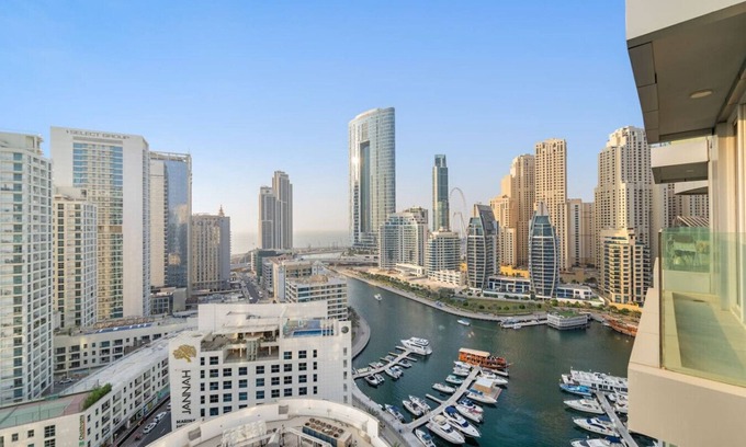 Jabal Ali 2 Apartment | Stylish 1BR Apartment with Eye of Dubai View and Marina Access