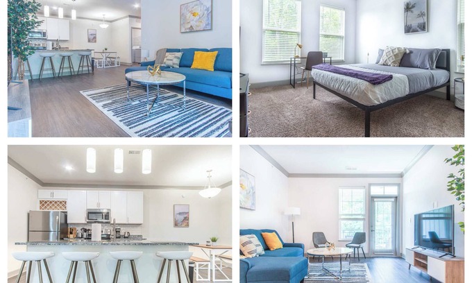 Buechel Apartment | Stylish 3BR Getaway | Pool, Gym Access & Free Parking