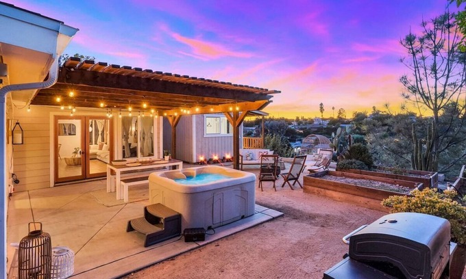 Serra Mesa House | Stylish 6-Bed Oasis w/Hot Tub, Fire Pit & Views