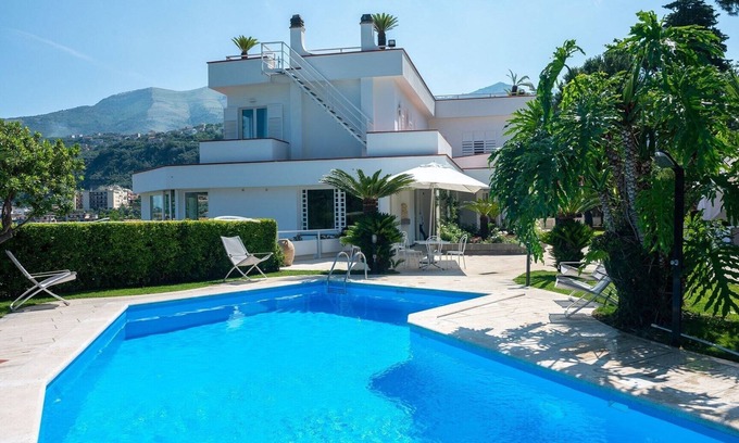 Vico Equense Villa | Stylish private 4 bedroom villa with terrace, sea views and pool near Sorrento