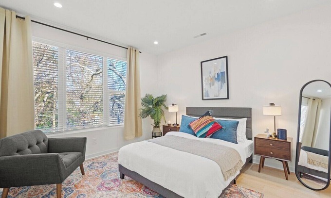 Charlotte House | Stylish Stay with Rooftop Views and Garage Access