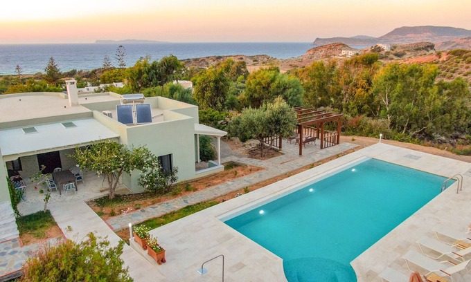 Ayia Fotia Villa | Stylish villa, private heated pool, large garden, sea view, en-suite bathrooms,