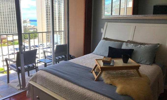 Waikiki Apartment | Stylish Waikiki Studio @ Marine Surf. Starting Oct 27, 2025, exterior building repairs will take place on weekdays between 8 am and 4:30 pm, with daytime noise, dust, and occasional lanai/pool closures. We appreciate your understanding!