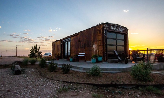 Canyon House | Stylishly Renovated Train car near Palo Duro Canyon and WTAMU. Sunsets for miles