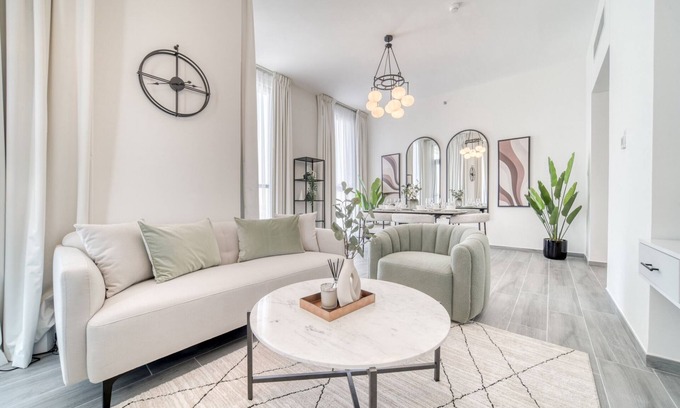Dubai Production City Apartment | Suave 2BR w/Assistant’s Room at Mesk 1 Midtown Dubai Production City by Deluxe Holiday Homes