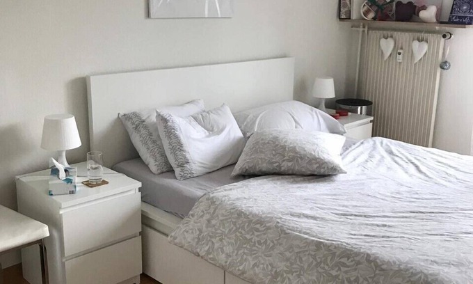 Basel Apartment | Suite, bedroom, bathroom, kitchen