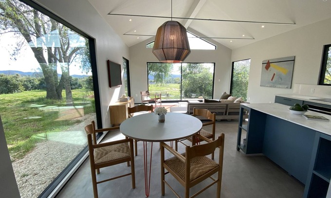 Ojai House | Sunlight filled retreat on acres of organic orchards with mountain views.