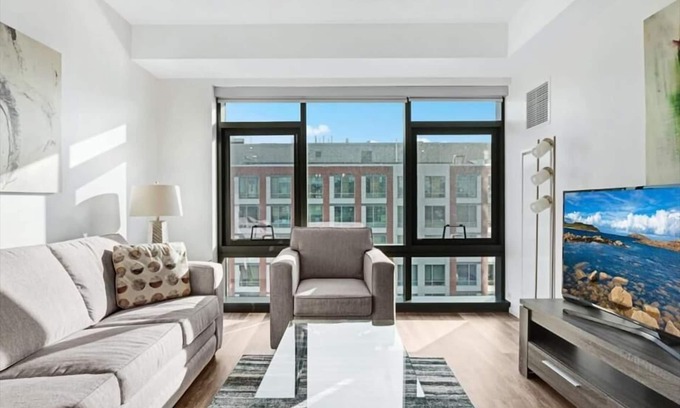 Shawmut Apartment | Sunlit 1BR | Full Kitchen + In-unit Laundry | Close to Hospitals