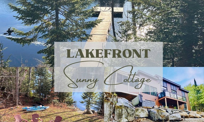 Chertsey Cottage | Sunny Lakefront Cottage | Kayaks, Hot Tub, BBQ