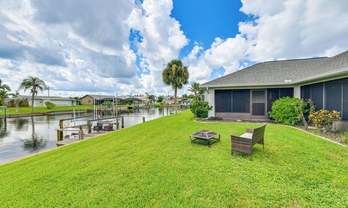 Gulf Cove House | Sunroom & Dock! Canal-Front Home in Port Charlotte