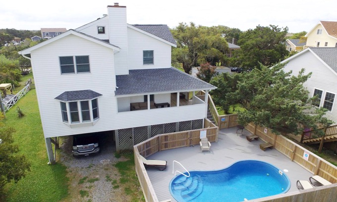 Ocracoke House | Sunsational: Spacious home with saltwater pool