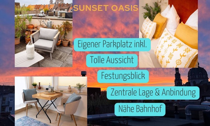 Wuerzburg Apartment | Sunset Oasis - Terrace, Free parking, Central, Near train station, WLAN