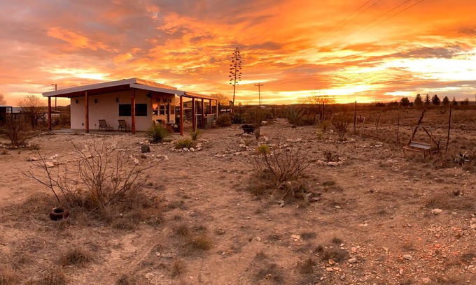 Marathon House | Sunset Ranch, a private acre lot facing open ranch land and high planes desert