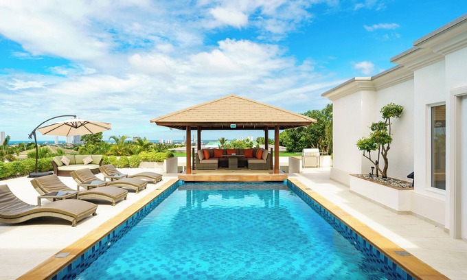 Nong Prue Villa | Sunset View Pool Villa 7BR/Sauna/Billiard/Dart Game/BBQ