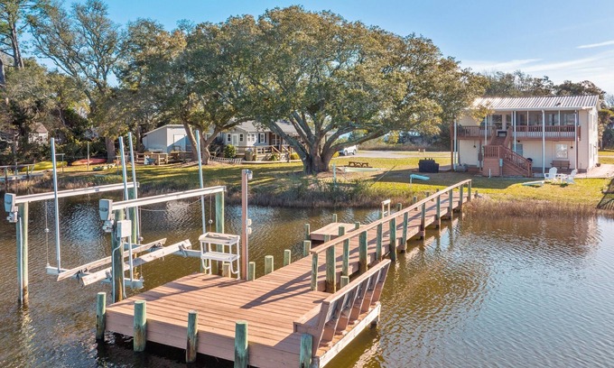 Cedar Point House | Sunset Views-Hot Tub-Game Room-Office-Private Dock
