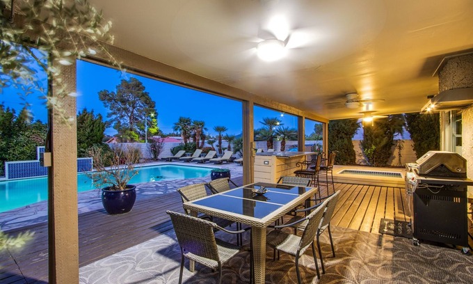Rancho Oakey House | Sunshine Oasis, Min from Strip w/ Pool & Spa