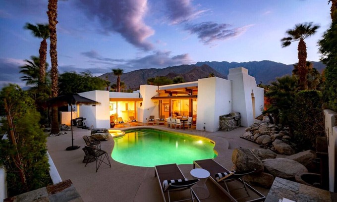 Chino Canyon House | Sunsplash Retreat - Pool with Mountain Views