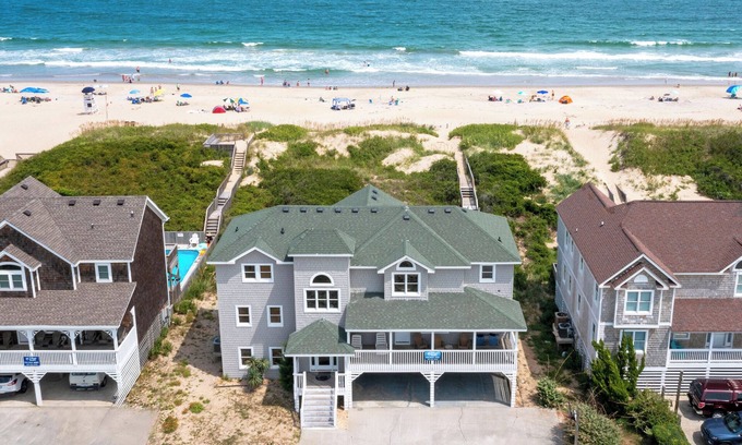 Nags Head House | Sunswept: Oceanfront, Pool, Hot Tub, Dunetop Deck