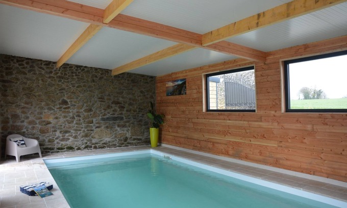 Plancoet Cottage | Swimming pool NOTHING BUT FOR YOU, covered, heated, 6 pers near St Malo BRETAGNE