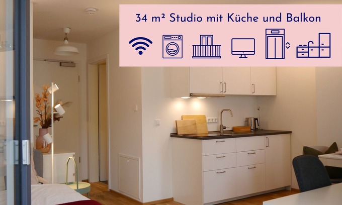 Dresden Apartment | Szeneviertel Neustadt Ruhig Balkon Smart TV