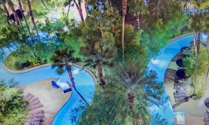 Las Vegas Resort | Tahiti Village Huge 2BR Apt— Balcony, Kitchen, Steam Shower, Jacuzzi, Lazy River