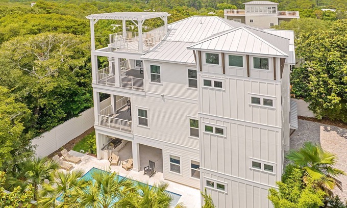 Seagrove Beach West House | Tailwinds & Tides | Heated Pool | Game Room | Rooftop Deck | Pet Friendly