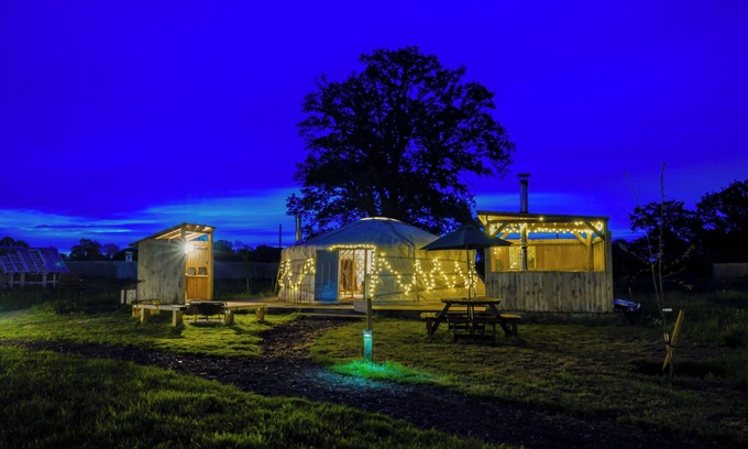 Attleborough RV Rental | TAITTINGER Luxury Heated Yurt with Private Hot Tub