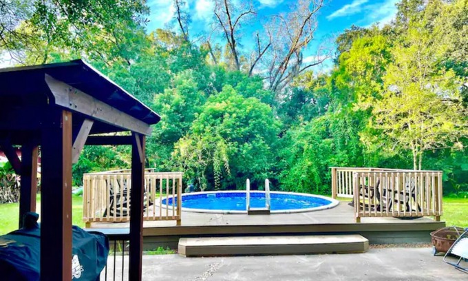 Bearss Plaza House | Tampa fun filled pool jacuzzi home Busch gardens