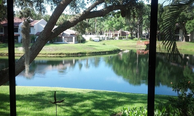 Palm Harbor Condo | Tarpon Woods Condo with Lake View