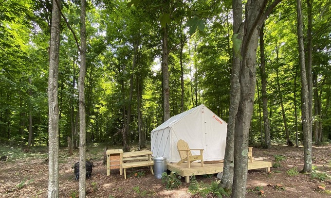 Honor RV Rental | Tentrr Signature Site - Sleeping Bear Dunes - Fire Fly Keep