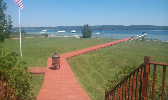East Jordan House | Terrific Family Getaway on Lake Charleviox with Stunning Views