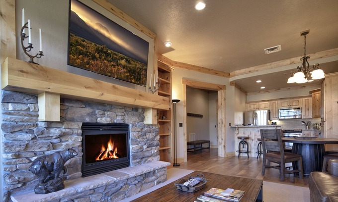 Victor Condo | Teton Springs Condo #308 in Victor w/A/C, W/D, WiFi, Balcony, Grill & Garage