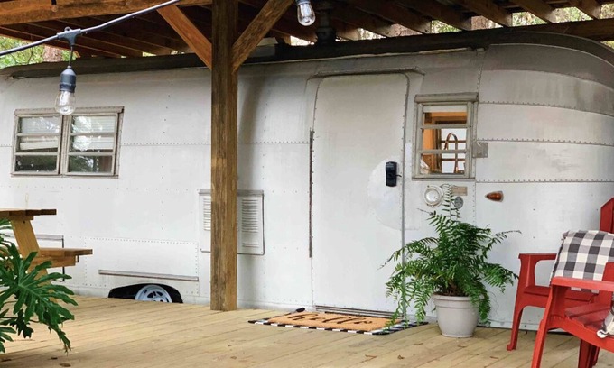 Hattiesburg House | The ‘66 Avion Camper with Pool and Yard Games!